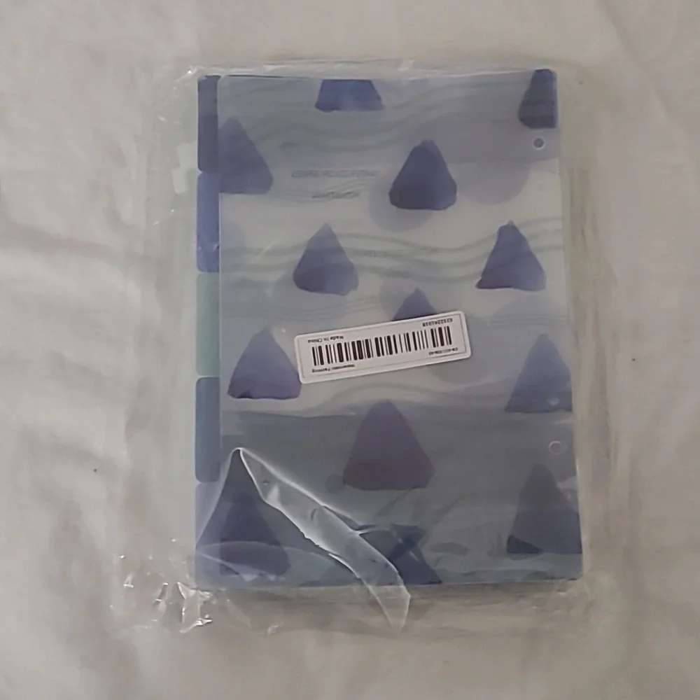 Light Blue Organizer Notebook with  Closure. Money Saving Chellange Book.